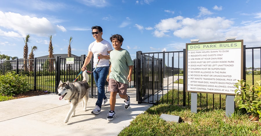 father son and dog - Dog Parks in Port St Lucie